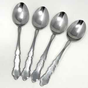 UNITED SILVER US17 Baker Hart & Stuart BST2 Dinner Place Spoons 7 3/8” Set Of 4